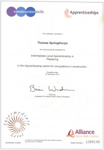 Midland-Damp-Doctor-apprenticeship certificate